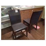 WOOD FRAME LEATHER SEAT DESIGNER CHAIRS