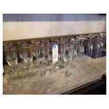 LOT OF 23 FLUTE GLASSES