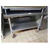 SS GRILL STAND ON WHEELS 36" X 30" X 28" TALL