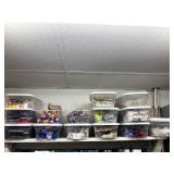 LOT OF 17 BINS OF CAKE DECORATIONS