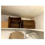 LOT OF BOXES & CIRCLE & SQUARE CAKE SUPPLIES