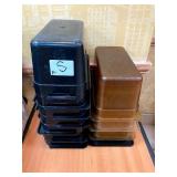 LOT OF 11 PLASTIC CONTAINERS - AS IS