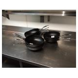 LOT OF 11 AS IS WOK PANS