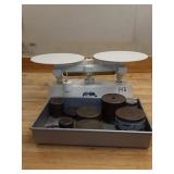 EDLUND BAKERS SCALE WITH WEIGHTS