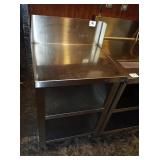 SS COUNTER WITH STORAGE SPACE 22" X 20" X 34" TALL