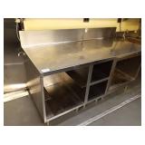 SS WORKTOP CABINET 72" X 31" X 35" TALL