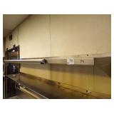 SS SHELF WITH CHECK HOLDER 78" X 12"