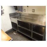 SS SINK COUNTER 75" X 19" X 35"