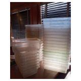 LOT OF 30 PLASTIC BINS