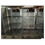 METRO RACKS WITH EASY UNHOOKS 48" X 24" SHELVES