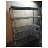 HARD PLASTIC RACK 60" X 24" SHELVES