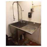 1 COMP SINK WITH DRAINBOARD 48" X 27" X 36" TALL