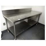 SS TABLE WITH BACK GUARD & DRAWER