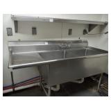 2 COMP SINK WITH DRAINBOARD 67" LONG