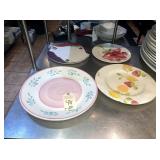 LOT OF 4 FLOWER PLATTERS