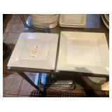 LOT OF 18 SQUARE PLATTERS 14" - 15"
