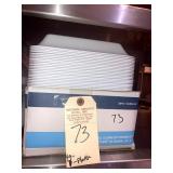 LOT OF 19 RECTANGULAR PLASTIC PLATTERS 8" X 10"