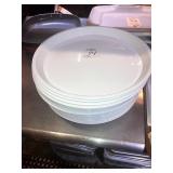 LOT OF 17 ROUND PLASTIC PLATTERS 12"