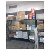 METRO RACKS WITH PAPER GOODS & CLEANING