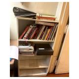 BOOK SHELF WITH LOT OF COOK BOOKS