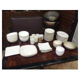 LOT OF PLATES & DISHES & BOWLS