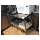 48" X 30" SS TABLE - TABLE ONLY NO CONTENTS