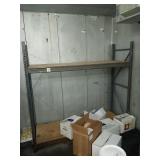 METAL RACKS WITH WOOD SHELVES