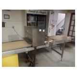 CONVEYOR TABLE WITH GUILLOTINE CUTTER 261" LONG