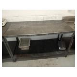 60" X 30" METAL WORK TABLE