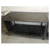 60" X 30" METAL WORK TABLE