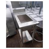 SS TABLE WITH BUILT IN ICE BIN 37" X 36" X 18"