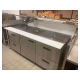 DELFIELD 72" SELF CONTAINED 4 DRAWER SANDWICH PREP