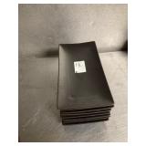 LOT OF 8 BLACK PLATTERS 6" X 12"