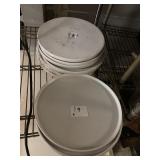 LOT OF 11 ROUND PLATES 12"