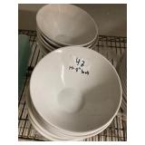 LOT OF 17 ROUND BOWLS 8"