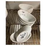 LOT OF 11 OVAL BOWLS 5" X 3"
