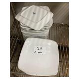 LOT OF 25 SQUARE PLATES 7"