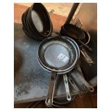 LOT OF FRY PANS