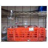 GLASS RACKS WITH GLASSES