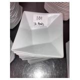 LOT OF 12 SQUARE BOWLS 6"