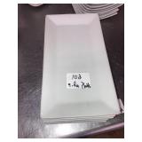 LOT OF 9 RECT PLATTERS 6" X 11"