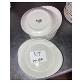 LOT OF 24 STEELITE OVAL PLATES 6" X 5"