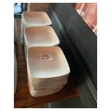 LOT OF 42 SQUARE PLATES 7"