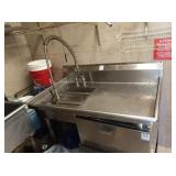 4 FT SS DRAINBOARD WITH SPRAY - AS IS NO LEGS