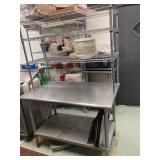 48" X 30" SS TABLE WITH METRO OVERSHELF