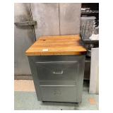 BUTCHER BLOCK TOP BREAD BOX 24" X 24"