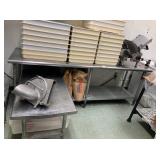 96" X 30" SS TABLE WITH CAN OPENER