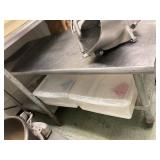 60" X 30" SS TABLE ON WHEELS