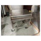 SS CART WITH SLIDING SHELF