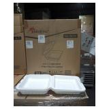 CASES 8X8 WHITE HINGED CONTAINERS